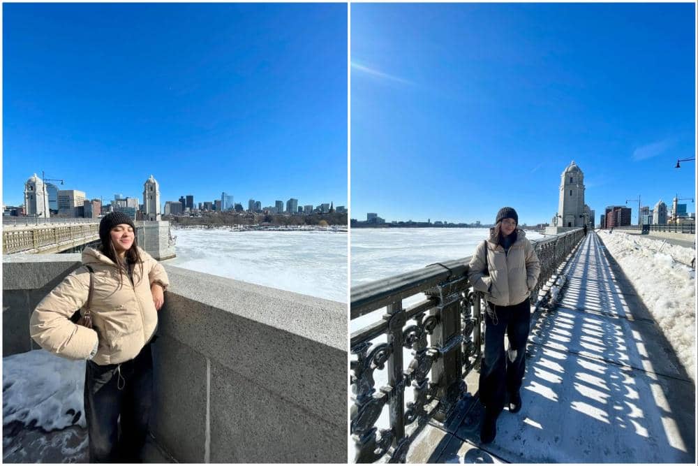 8 Potret Aurora Ribero Jalan-jalan di Sungai Charles, Boston, USA!