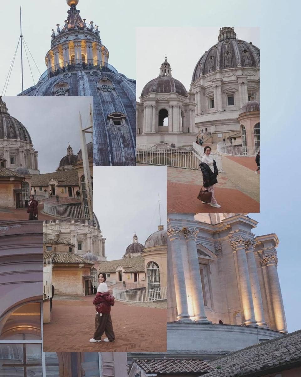 Gisella Anastasia saat jalan-jalan di Kota Vatikan