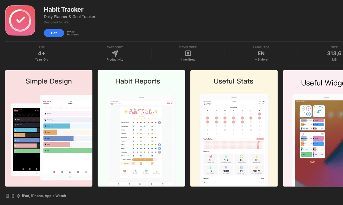 tangkapan layar aplikasi Habit Tracker