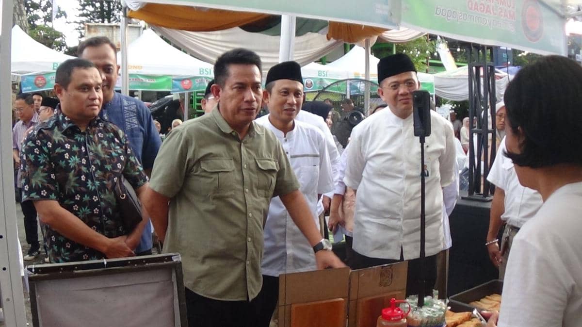 Pembukaan pasar bedug Palembang di Pasar Bukit Kecil