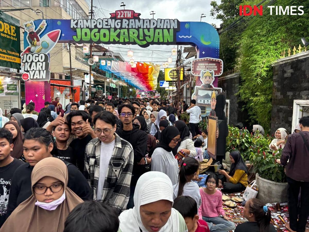 Suasana Kampoeng Ramadhan Jogokariyan, Minggu (22/2/2026). 