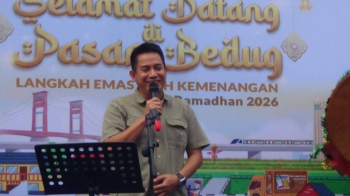 Pembukaan pasar bedug Palembang di Pasar Bukit Kecil