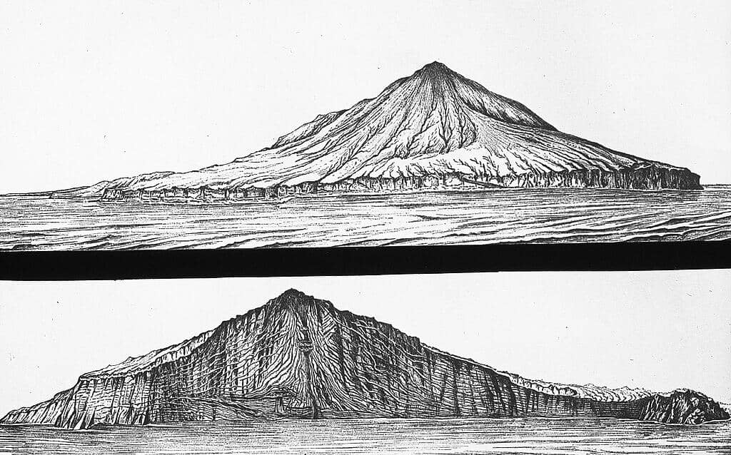 ilustrasi gunung Krakatau