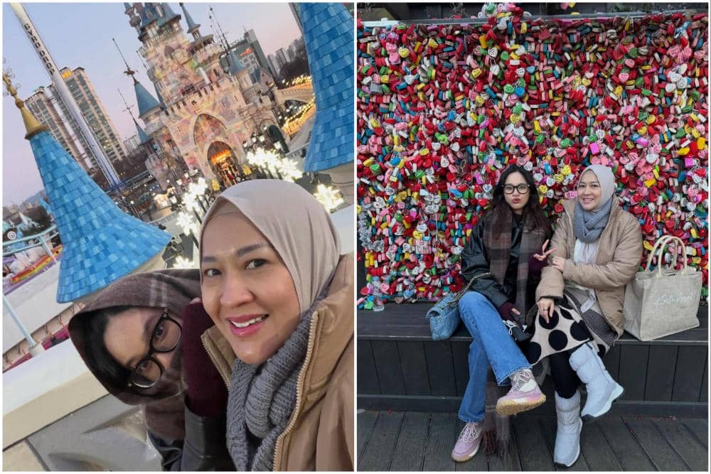 10 Potret Okie Agustina Jalan-jalan di Korea Selatan bareng Buah Hati