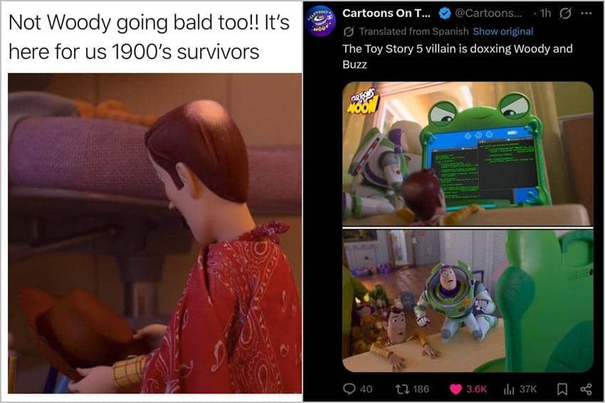 8 Meme Trailer Toy Story 5, Woody Alami Kebotakan?