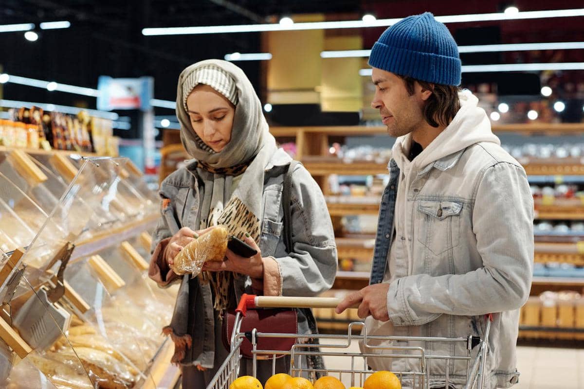 ilustrasi memilih roti gandum 