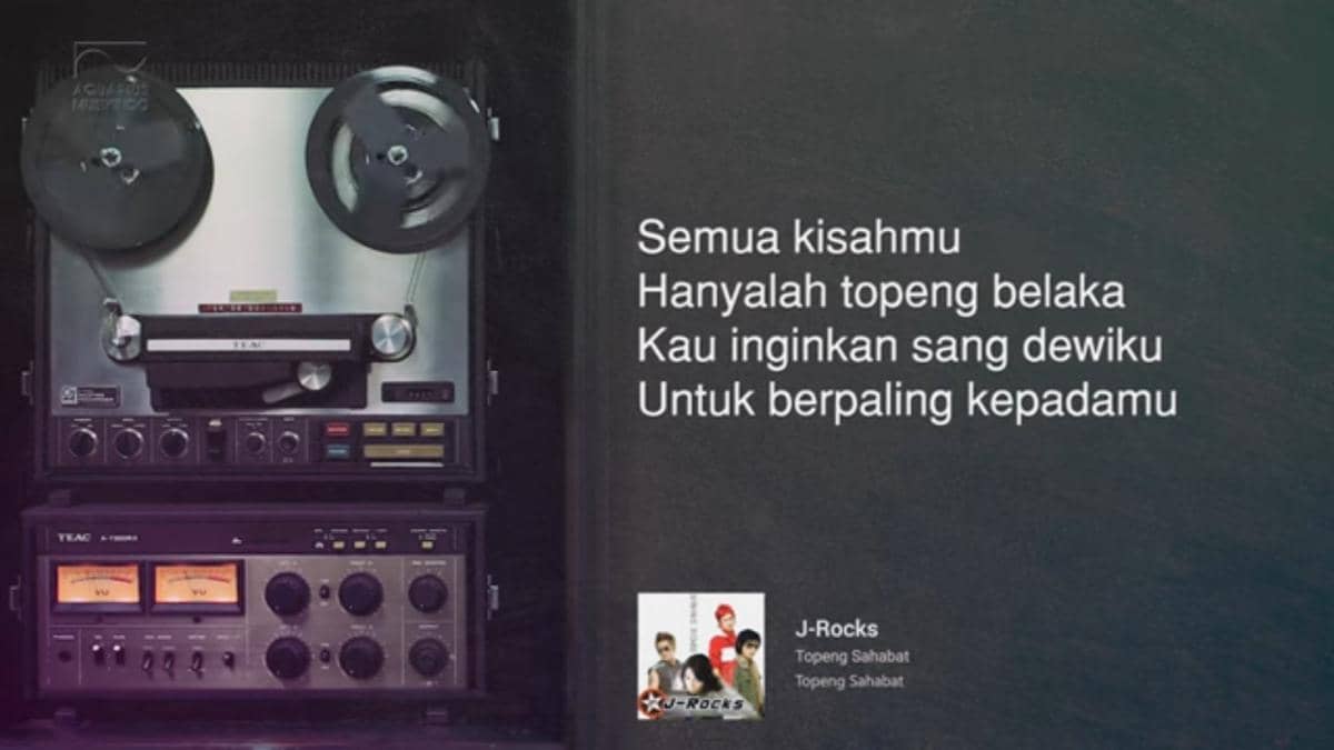cuplikan video lirik "Topeng Sahabat"