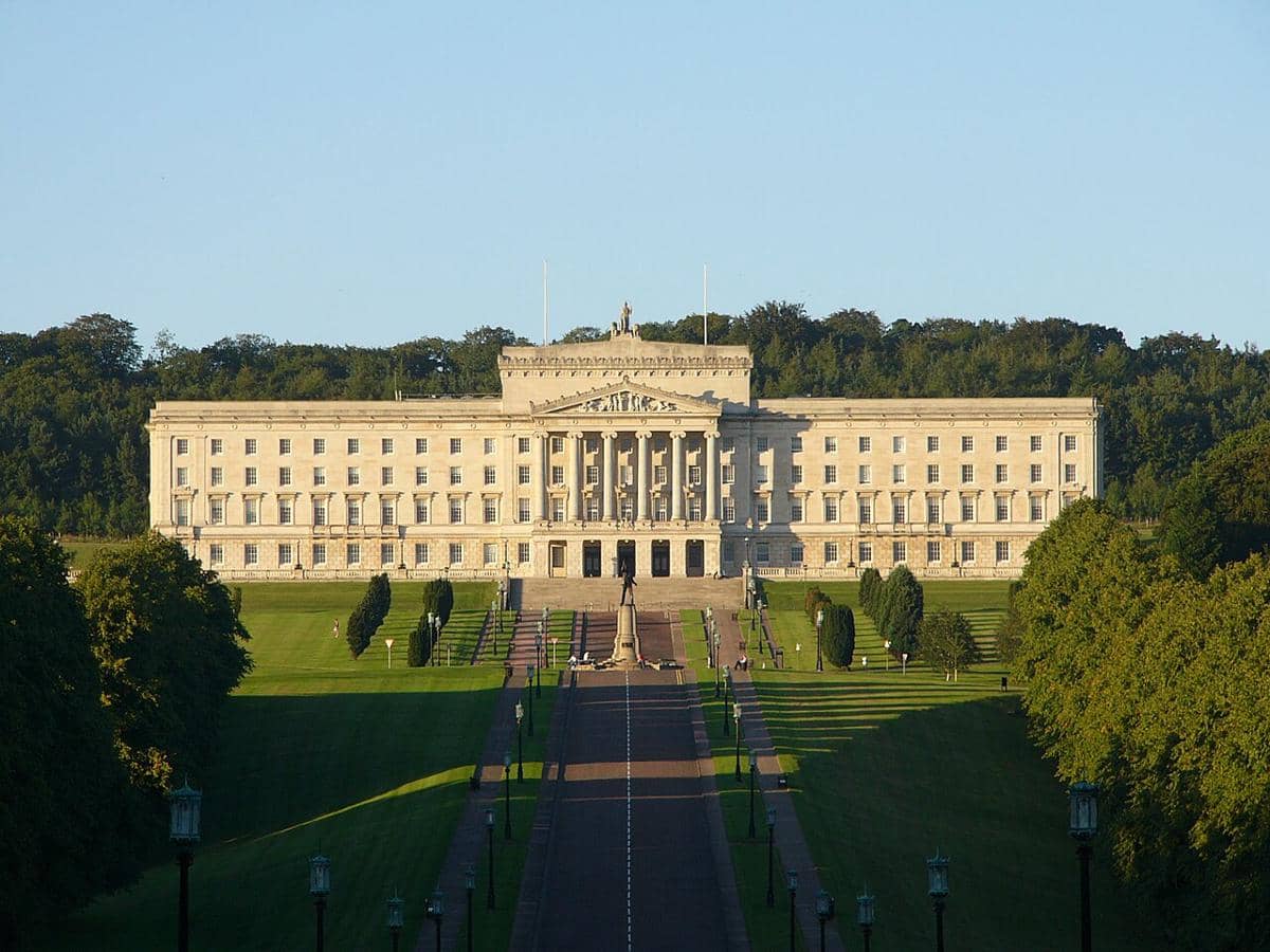 potret gedung parlemen Irlandia Utara yang sering disebut dengan Stormont yang terletak di Kota Belfast 