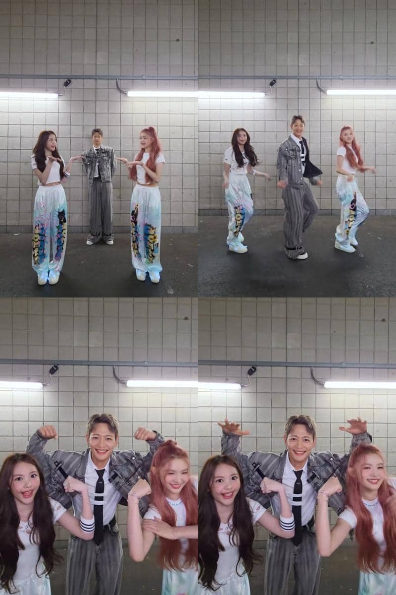 Carmen dan A-na Hearts2Hearts challenge sama Minho SHINee