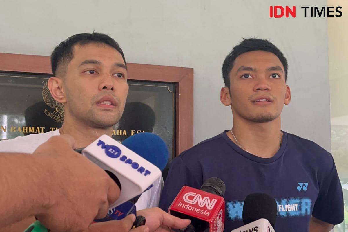 Ganda putra Indonesia, Fajar Alfian/Muhammad Shohibul Fikri di Pelatnas PBSI Cipayung 