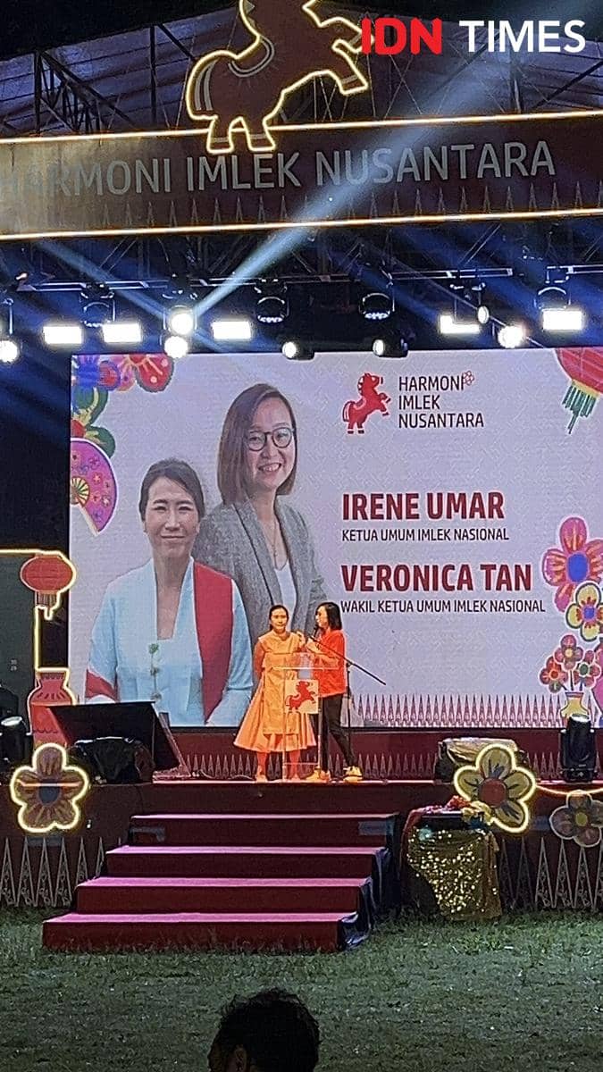 Festival Imlek Nasional pada Minggu (22/2/2026) di Lapangan Banteng, Jakarta Pusat (IDN Times/Nisa Zarawaki)