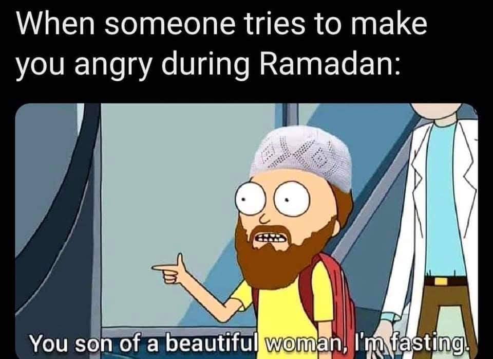 7 Meme Kartun tentang Ramadan, Harus Tahan Emosi