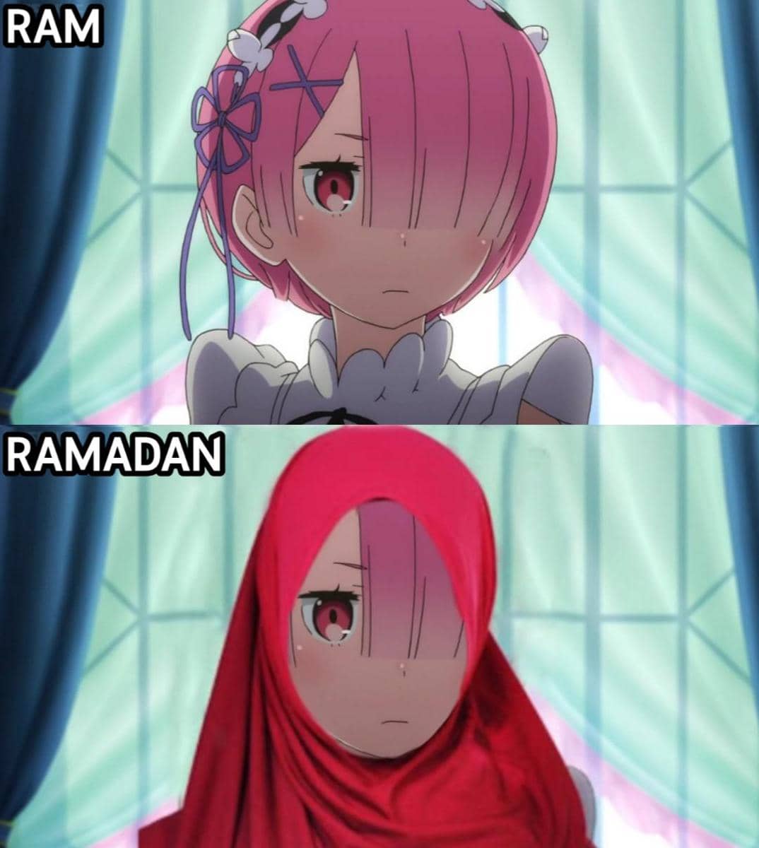 meme anime tentang Ramadan