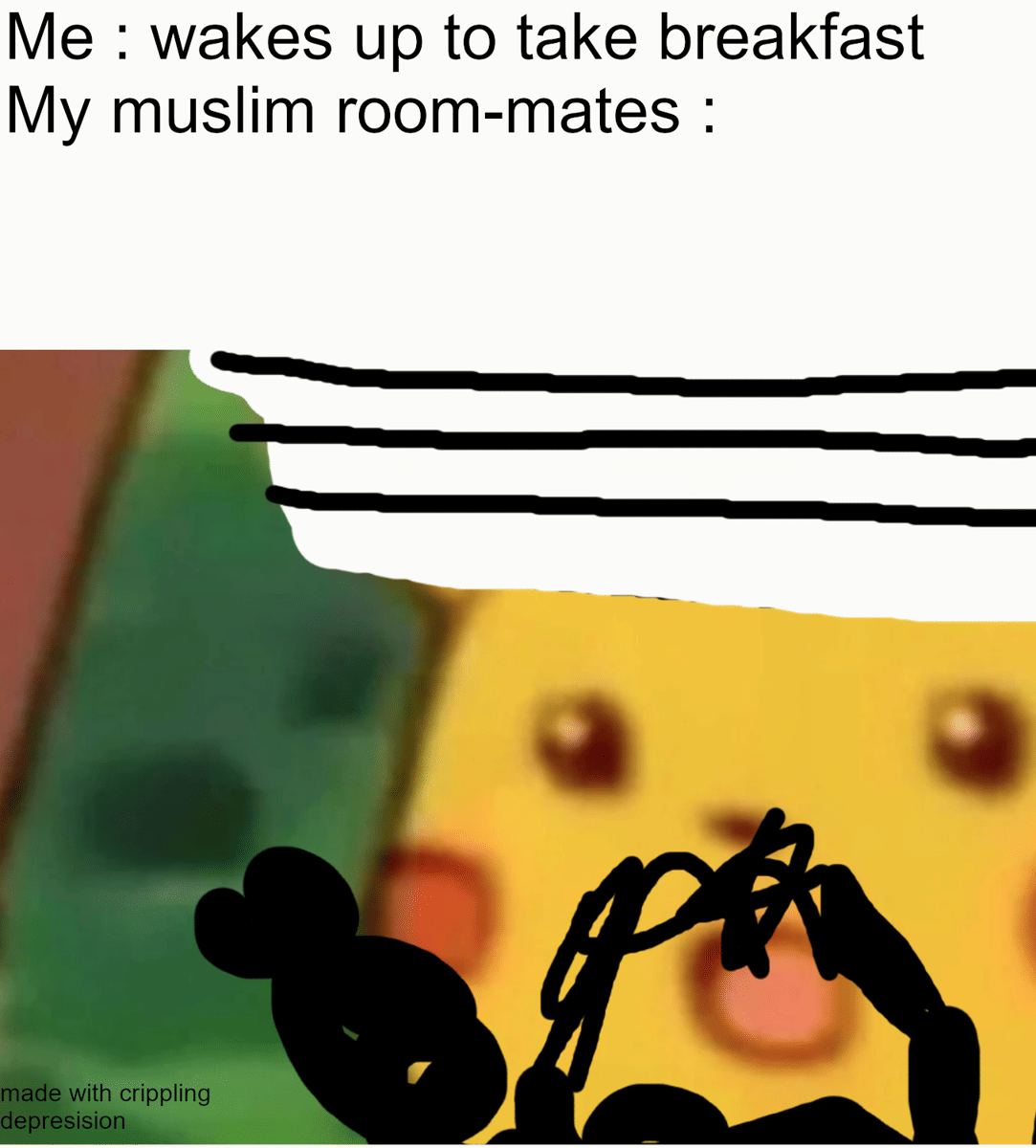 meme kartun tentang Ramadan