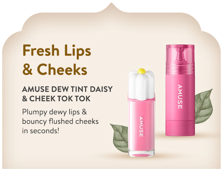 Amuse Dew Tint Daisy (02 Breese) dan Cheek Tok Tok (Berry)