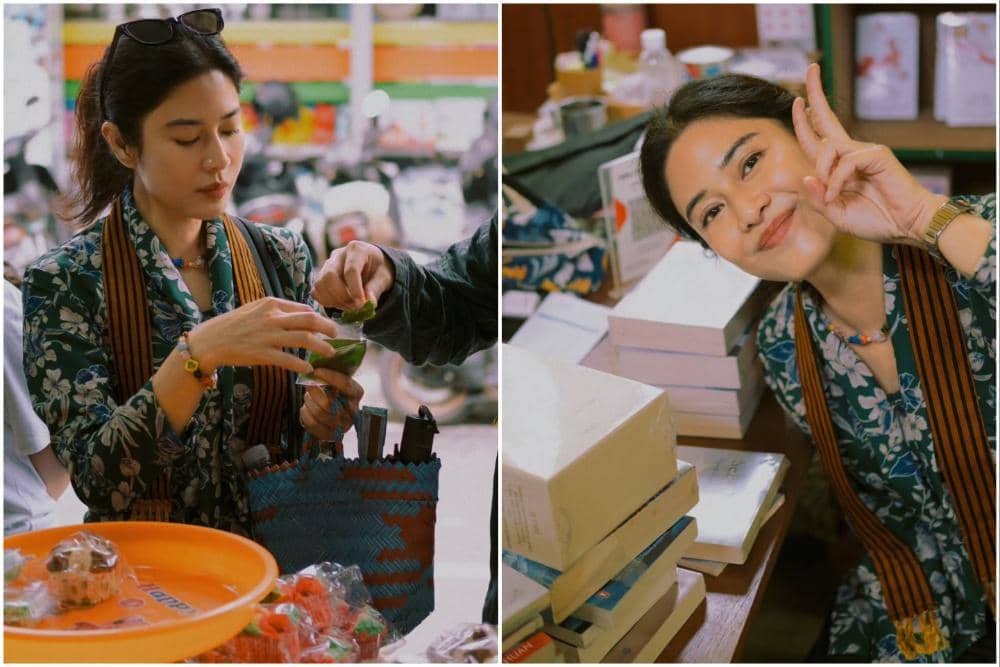 10 Potret Dian Sastrowardoyo Berlibur ke Yogyakarta, Berkebaya!