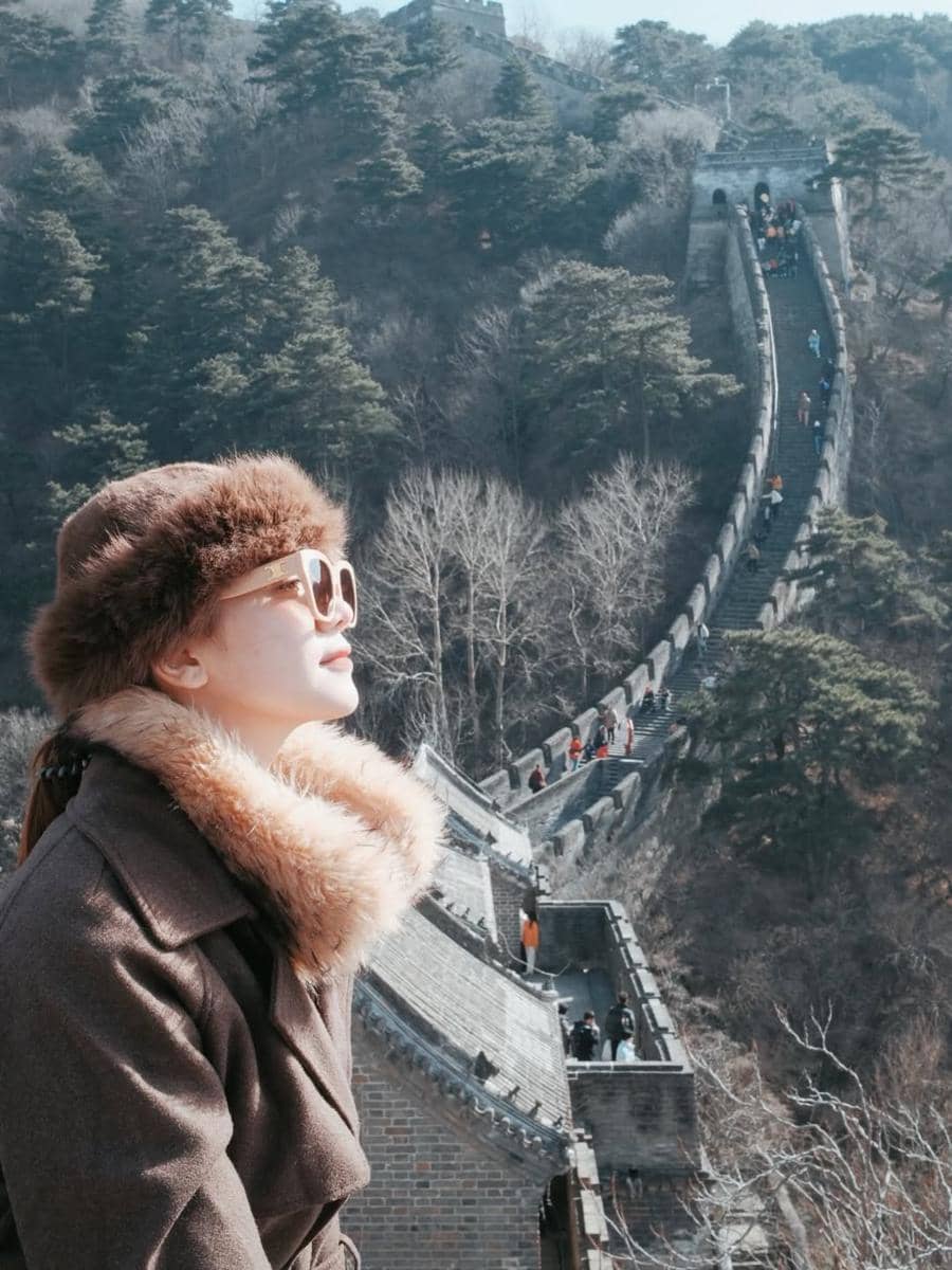 Keluarga Felicya Angelista ke Tembok Besar China