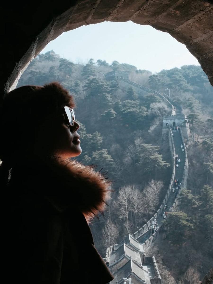 Keluarga Felicya Angelista ke Tembok Besar China