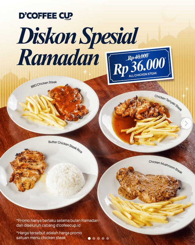 Promo bukber Ramadan 2026 di D'Coffee Cup.