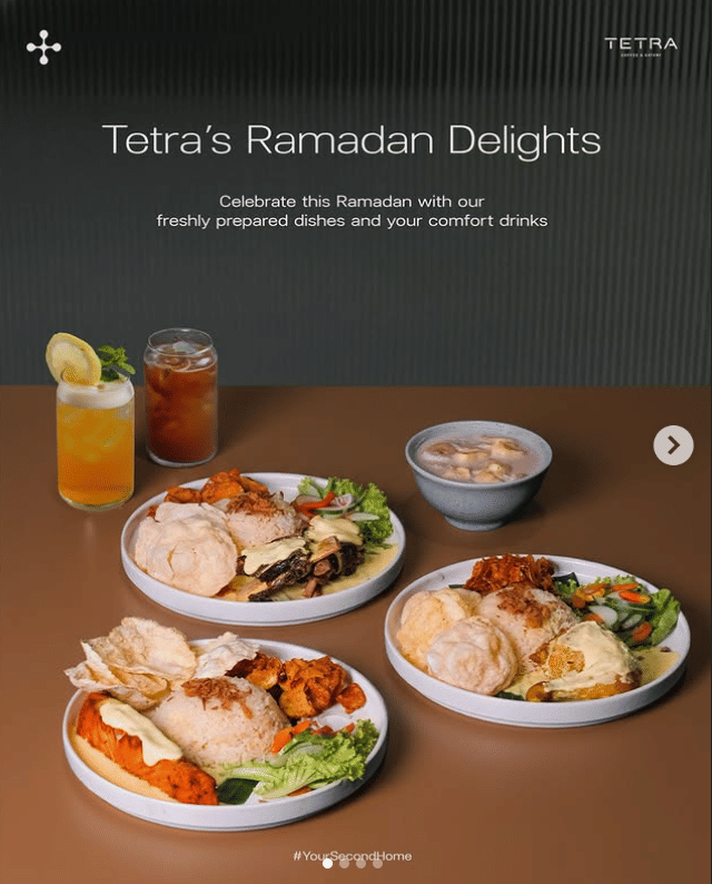Promo bukber Ramadan 2026 di TETRA Coffee & Eatery. 