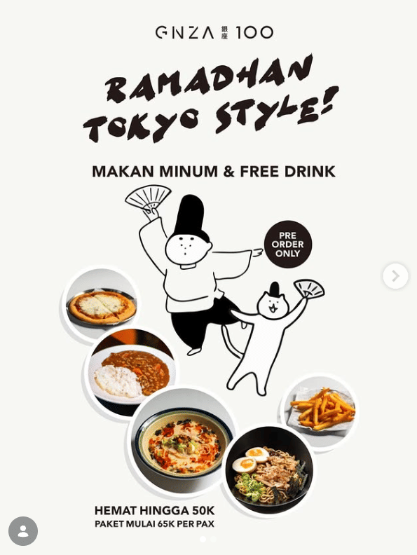 Promo bukber Ramadan 2026 di GNZA 100 Coffee, Bakery & Bar.