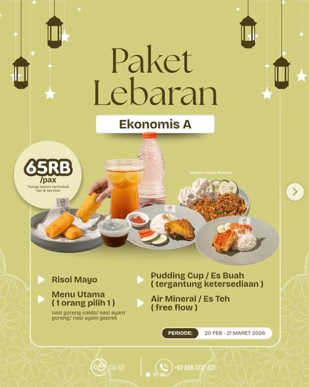 Promo bukber Ramadan 2026 di CalDo Cafe Tenggilis Mejoyo.