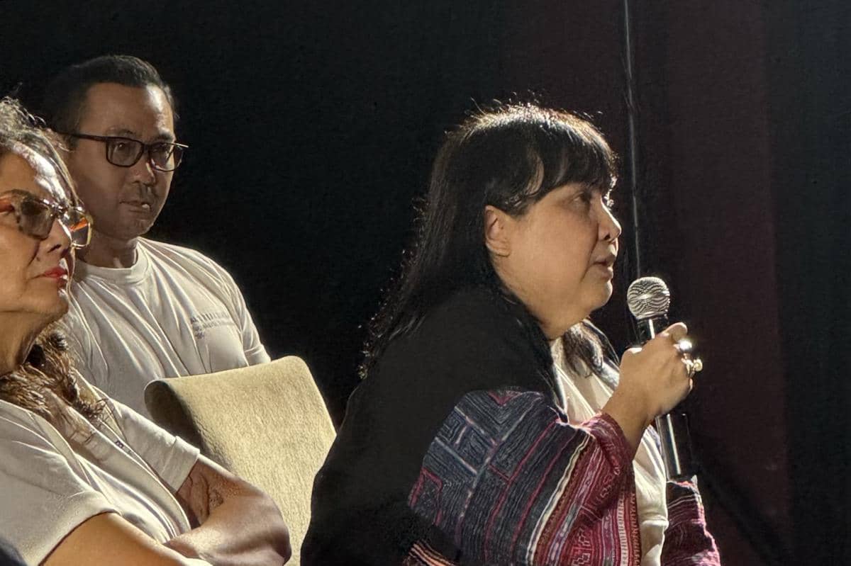 momen konferensi pers Laut Bercerita pada Selasa (24/2/2026)