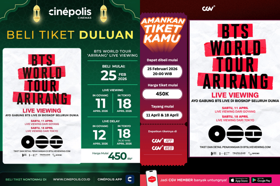 poster live viewing konser BTS ARIRANG di Goyang, Korea Selatan