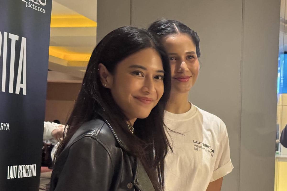 momen konferensi pers Laut Bercerita pada Selasa (24/2/2026)