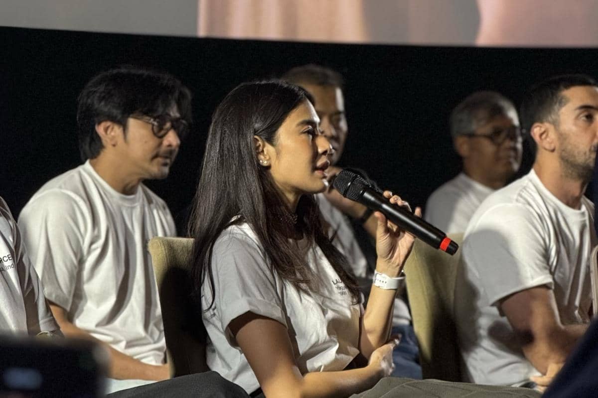 momen konferensi pers Laut Bercerita pada Selasa (24/2/2026)