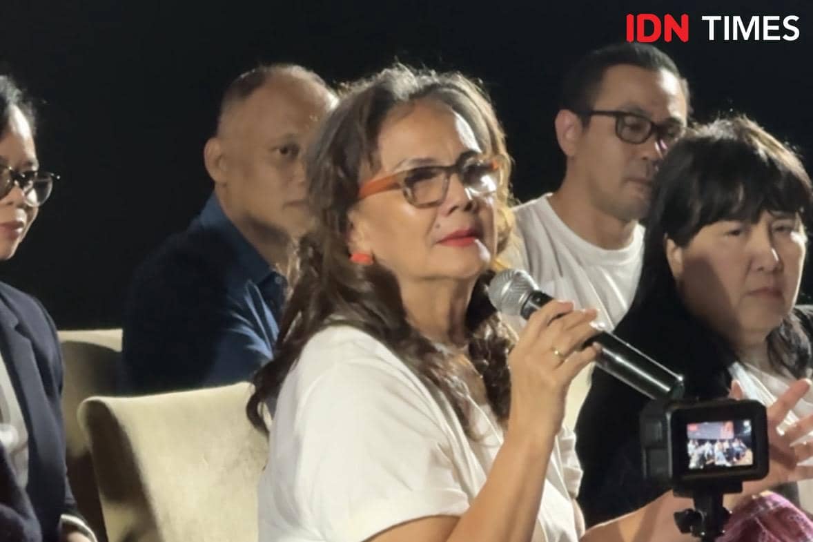 momen konferensi pers Laut Bercerita pada Selasa (24/2/2026)