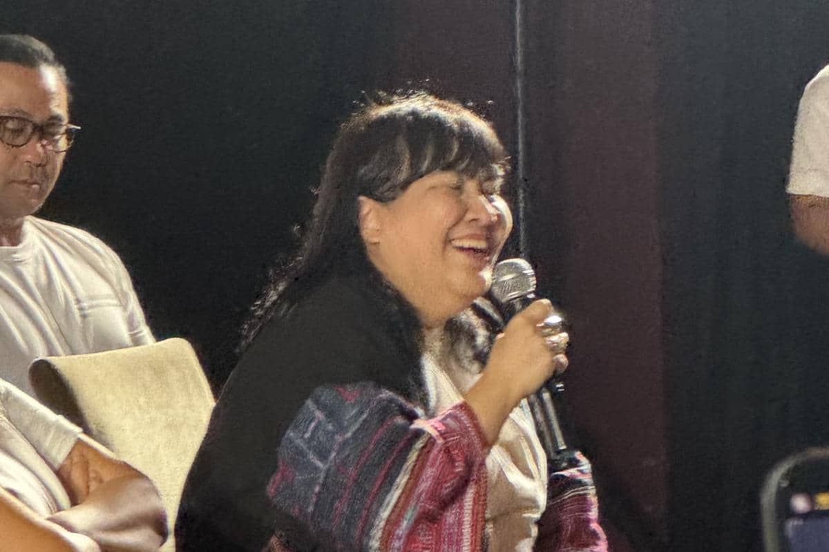 momen konferensi pers Laut Bercerita pada Selasa (24/2/2026)