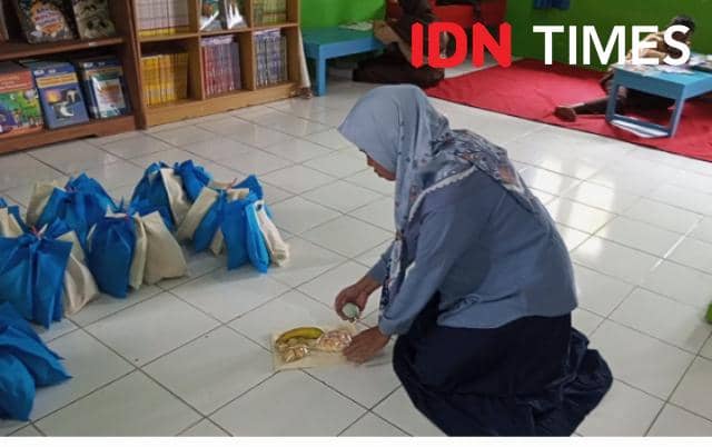 Menu MBG saat bulan Ramadan di SDN Kaligondang, Sumbermulyo, Bambanglipuro, Bantul. 