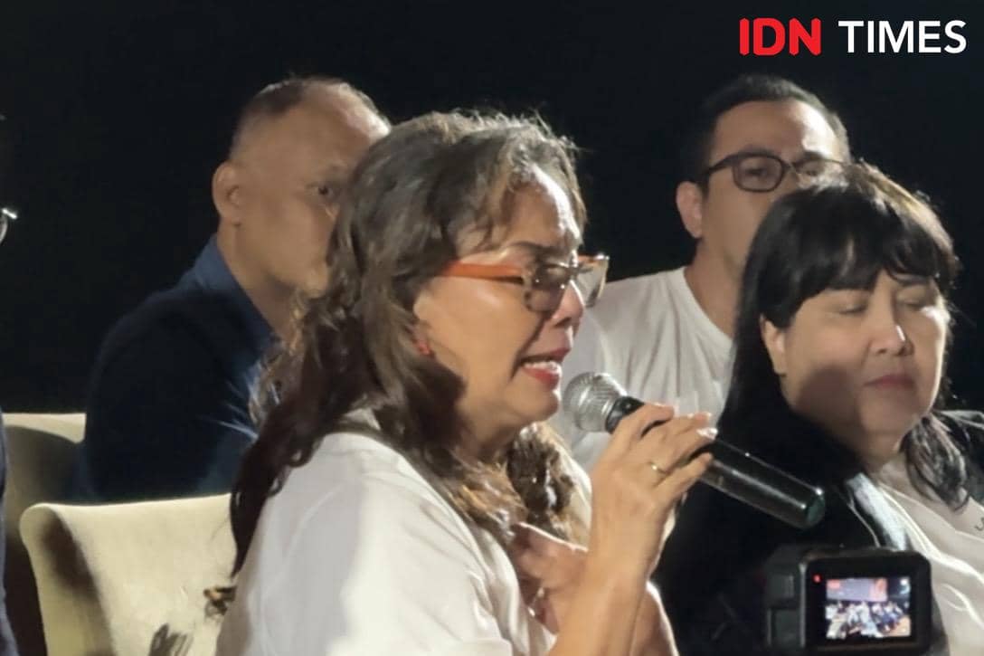 momen konferensi pers Laut Bercerita pada Selasa (24/2/2026)