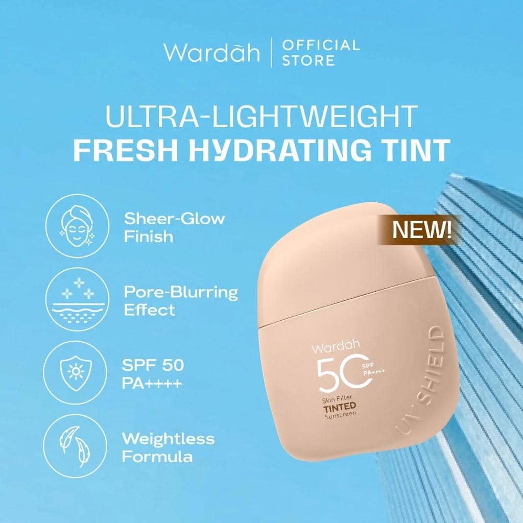 Wardah Sunscreen UV Shield Skin Filter Tinted SPF 50 PA++++