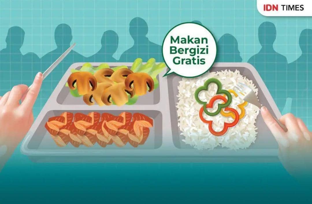 Ilustrasi makan bergizi gratis