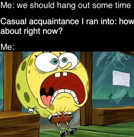 meme SpongeBob tentang jalan-jalan