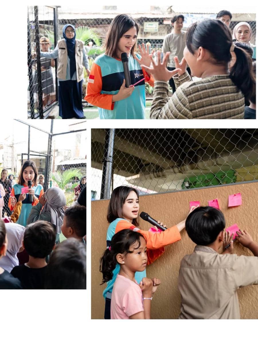 Tissa Biani jadi relawan di sekolah relawan