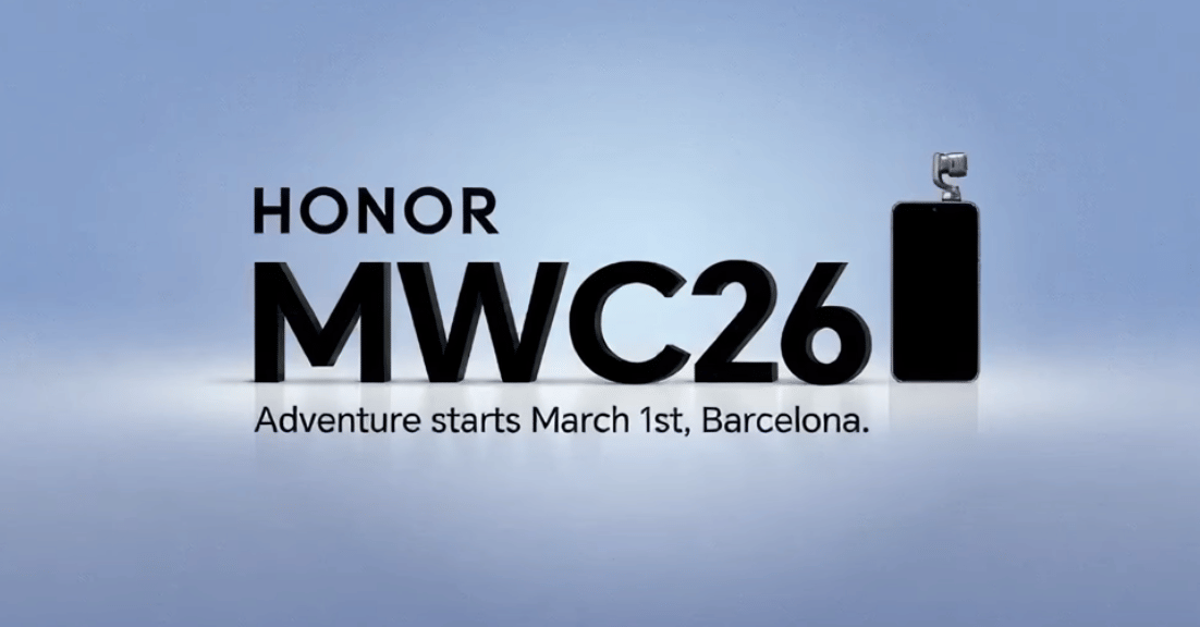 teaser HONOR yang mengumumkan acara per tanggal 1 Maret 2026 di MWC 2026