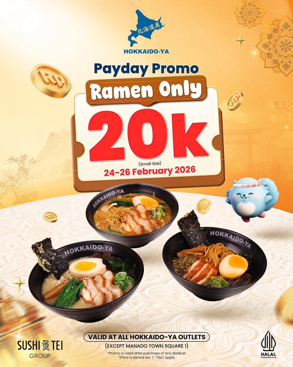 Promo gajian di Hokkaido-Ya Februari 2026