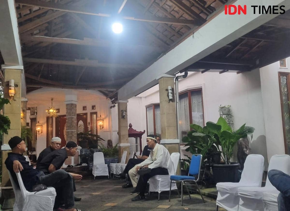 Rumah duka mantan Gubernur Sumsel Alex Noerdin di Jalan Merdeka Palembang