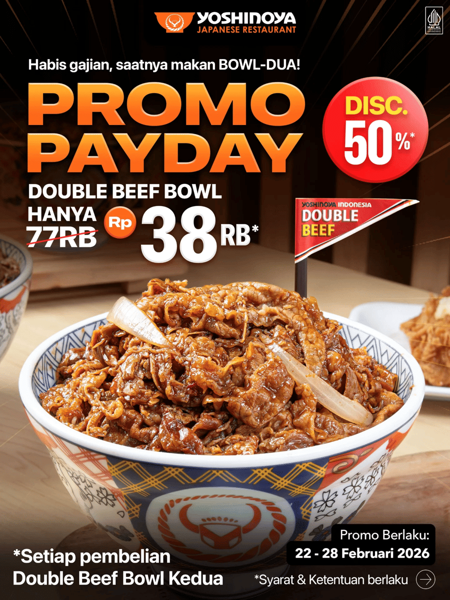 Promo gajian Yoshinoya Februari 2026 