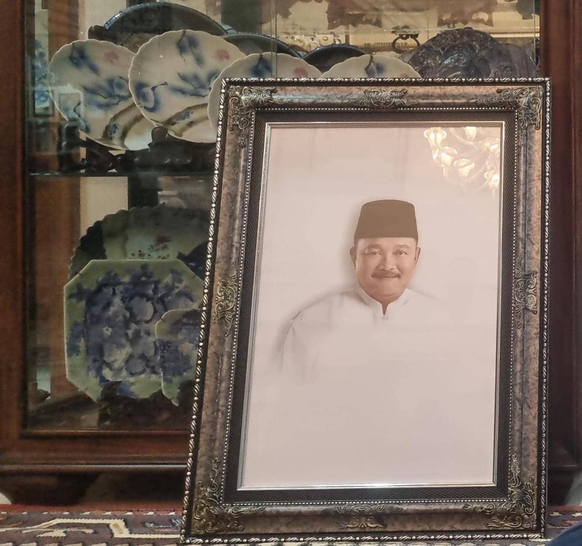 Rumah duka mantan Gubernur Sumsel Alex Noerdin di Jalan Merdeka Palembang