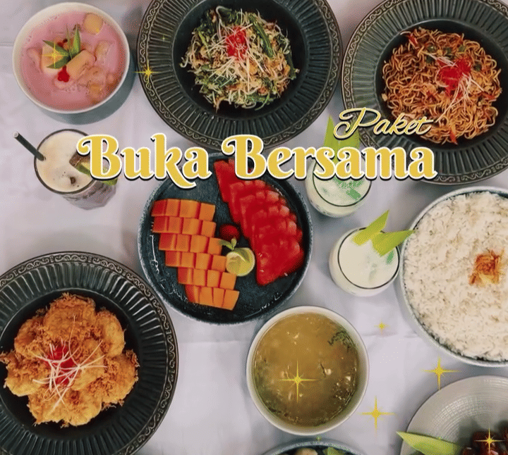 Sajian bukber di Ramada Encore Seminyak.