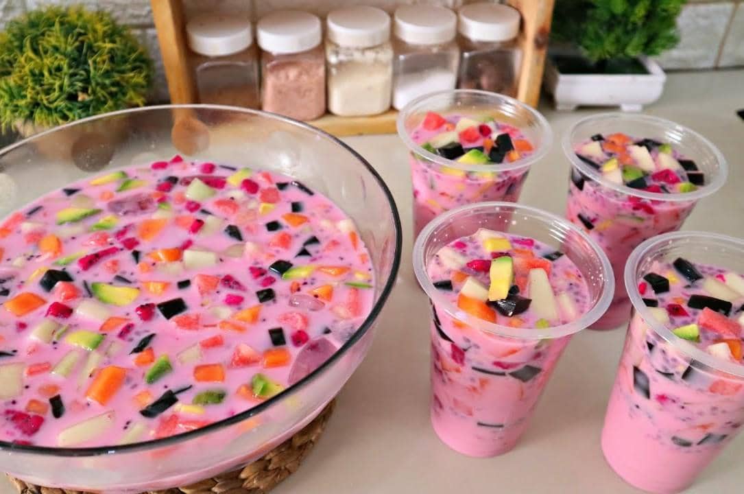 ilustrasi es jelly cincau cocopandan