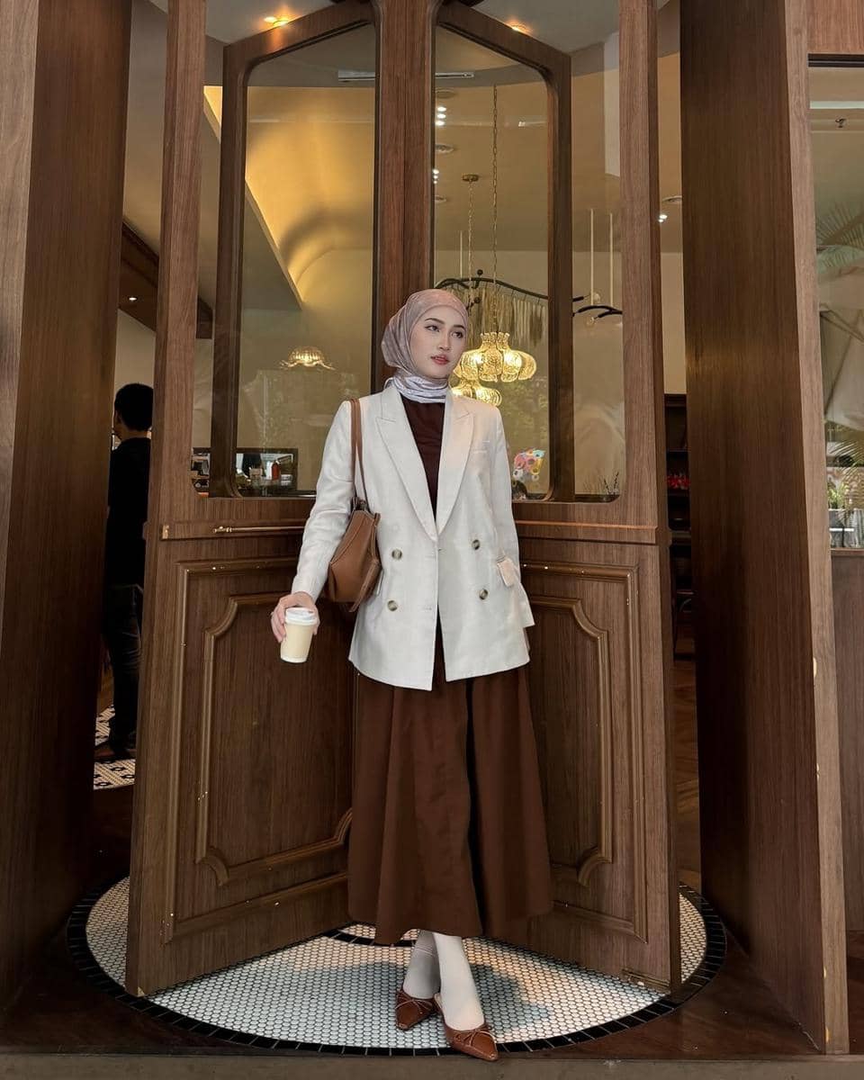 mix and match hijab motif ala Asyalliee Ahmad