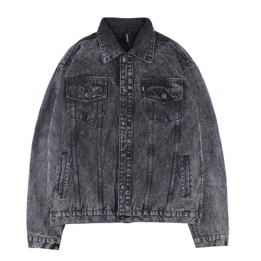 Rown Division Denim Jacket Oversized Dominators Black