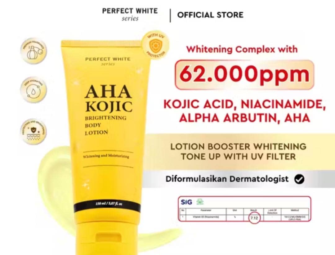 PERFECT WHITE AHA Kojic Brightening Body Lotion
