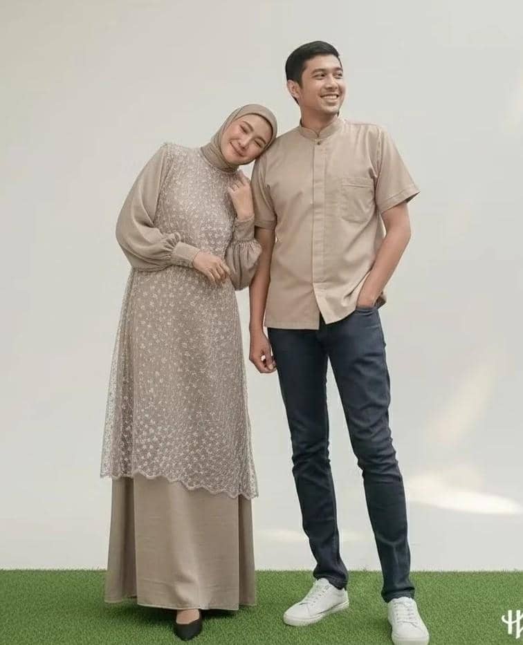 gamis lebaran 2026 model brokat modern