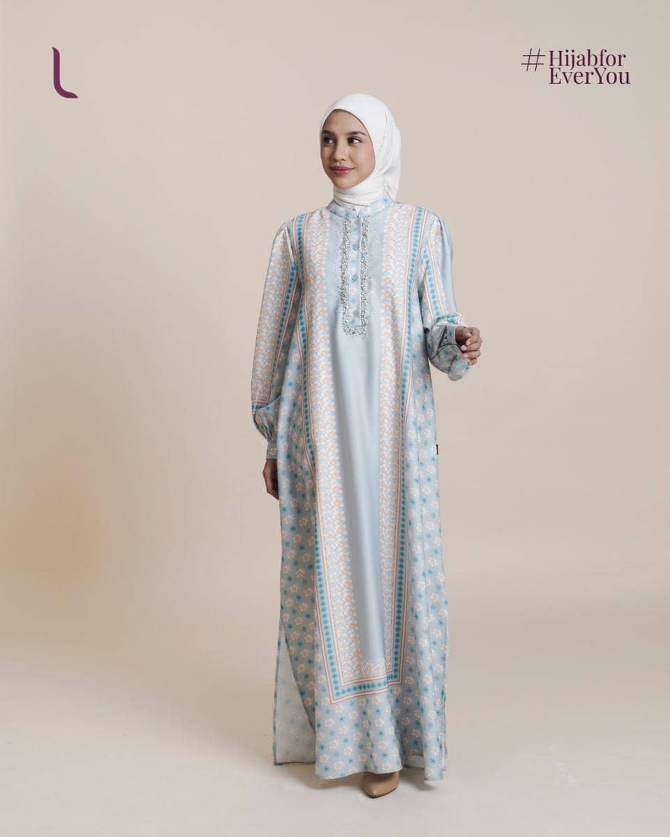 Inspirasi gamis lebaran 2026 warna pastel